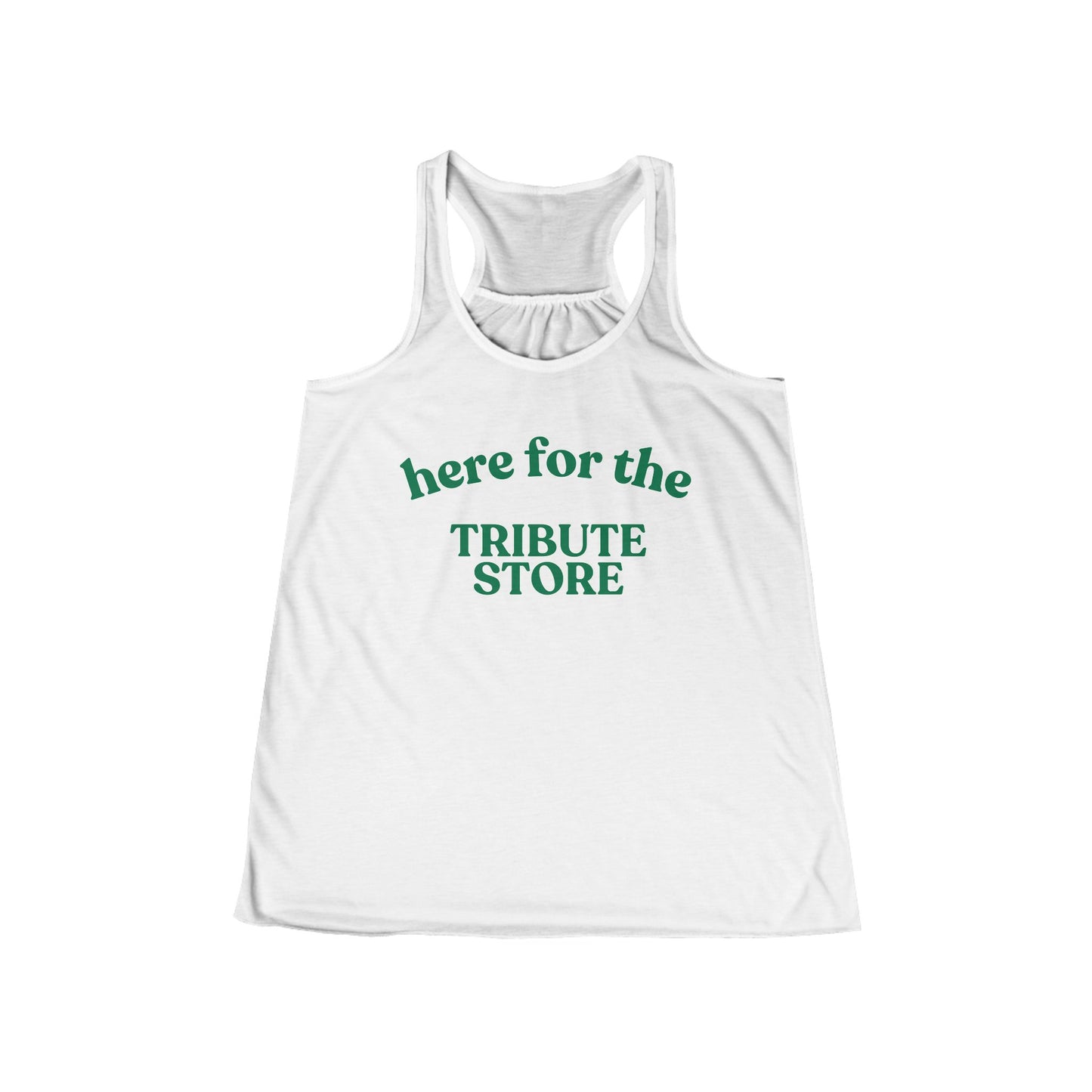 here for the tribute store tank top, white with green text, universal studios